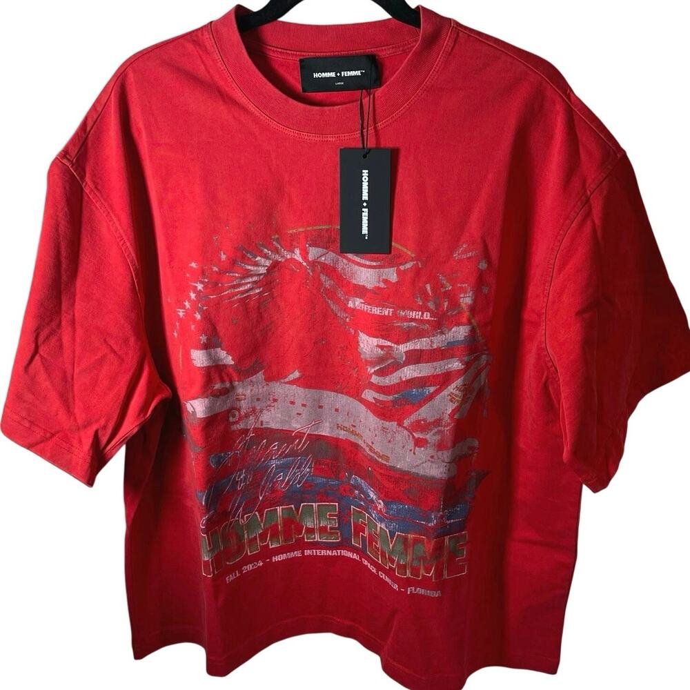 •NWT• Homme + Femme LA • Space Ship Tee in Red
HFFW2024104-1 • Men’s L